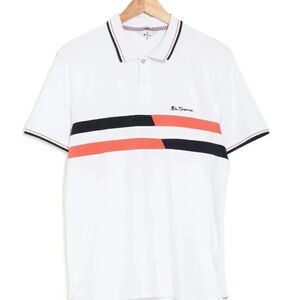 Ben Sherman XL Bright White Embroidered Logo Polo